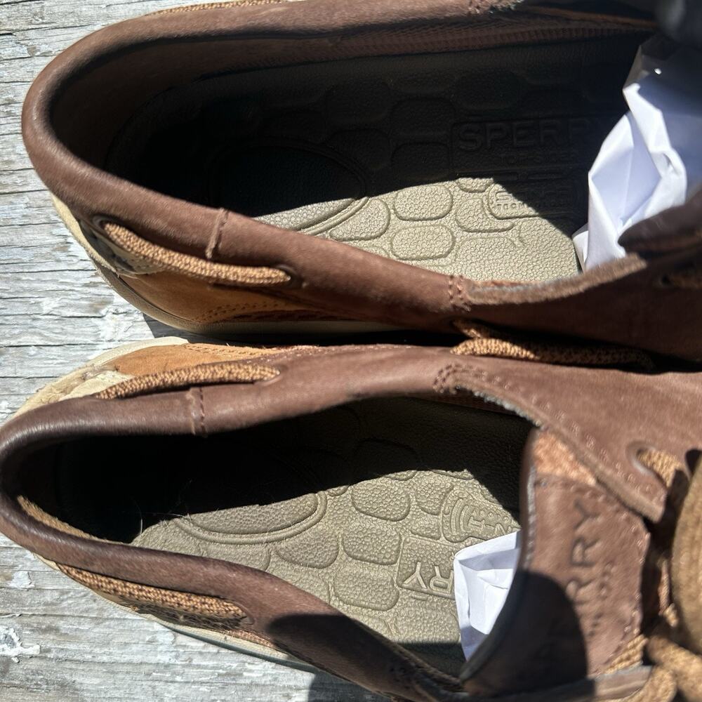 Sperry Top-Sider Men’s 9 Shoes Gamefish 3-Eye Brown Leather Son-R Boat - BP - Picture 7 of 13